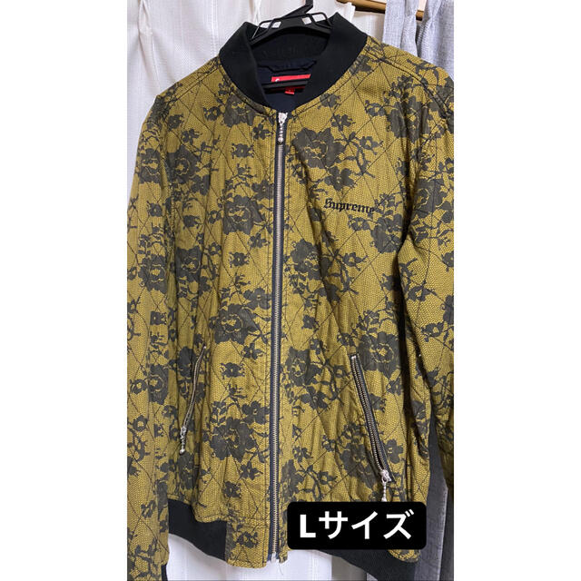 ブルゾンSUPREME 17SS quilted lacebomber jacket