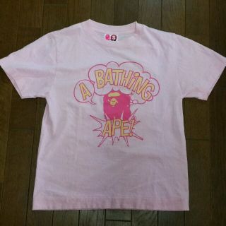 アベイシングエイプ(A BATHING APE)のAPEFピンク超可愛Tシャツ✨(Tシャツ(半袖/袖なし))