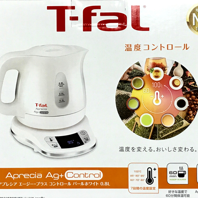 T-fal(ティファール)のT−FAL 電気ケトル  アプレシアAg +Control スマホ/家電/カメラの生活家電(電気ケトル)の商品写真