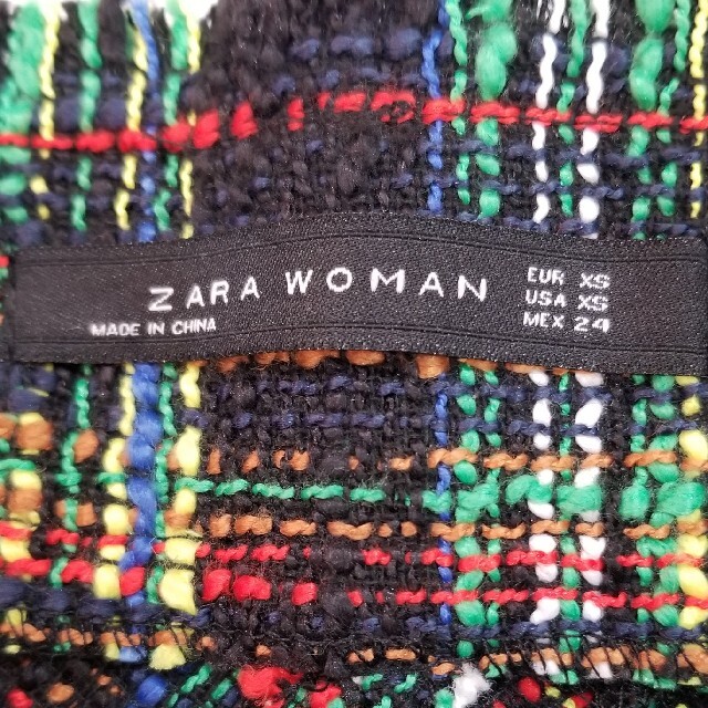 ZARA(ザラ)のZARA　ザラ　チェック柄スカート　ツイード　スカート　xs レディースのスカート(ひざ丈スカート)の商品写真