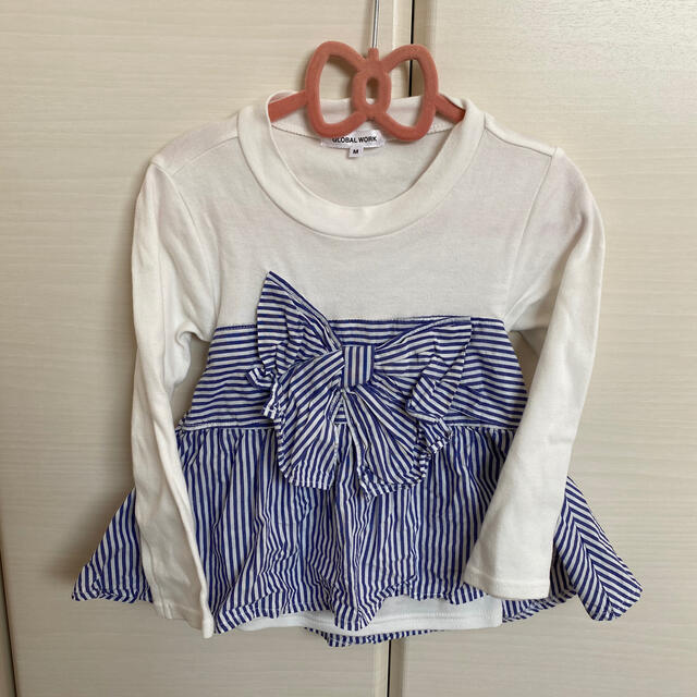 GLOBAL WORK(グローバルワーク)のGLOBAL WORK☆ストライプトップス キッズ/ベビー/マタニティのキッズ服女の子用(90cm~)(Tシャツ/カットソー)の商品写真