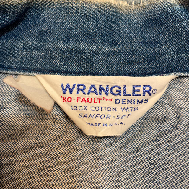 Wrangler(ラングラー)のジョンレノン オアシス リアム 愛用 80s USA製 ラングラー Gジャン メンズのジャケット/アウター(Gジャン/デニムジャケット)の商品写真