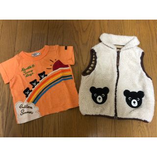 ミキハウス(mikihouse)の☆HALULU様専用☆ミキハウス ベスト（90）、豪華刺繍 Tシャツ（80）(ジャケット/上着)