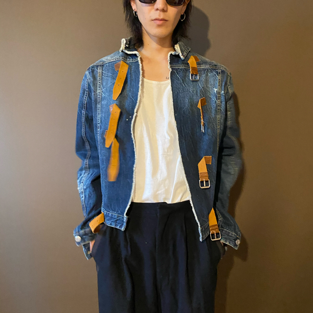 紺×赤 DSQUARED2 ベルトデニムジャケット - 通販 - motelparati.com.br