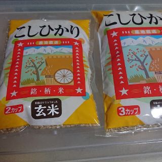 ✳️新米玄米お試し✳️富山県産1等米コシヒカリ玄米2合＋3合(米/穀物)