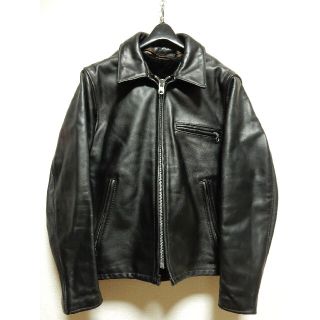 ショット(schott)のスモールジャストサイズ！美品！ヴィンテージ！ショットschott襟付きシングル(ライダースジャケット)