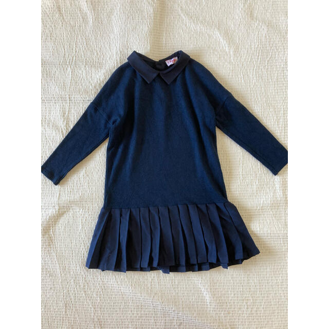Simonetta - 美品☆イルグッフォ☆襟付きワンピース ネイビー 6anni