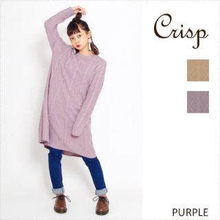 クリスプ(Crisp)の【2016A/W:Crisp】ダイヤ編みワンピース[c2k1909](ひざ丈ワンピース)