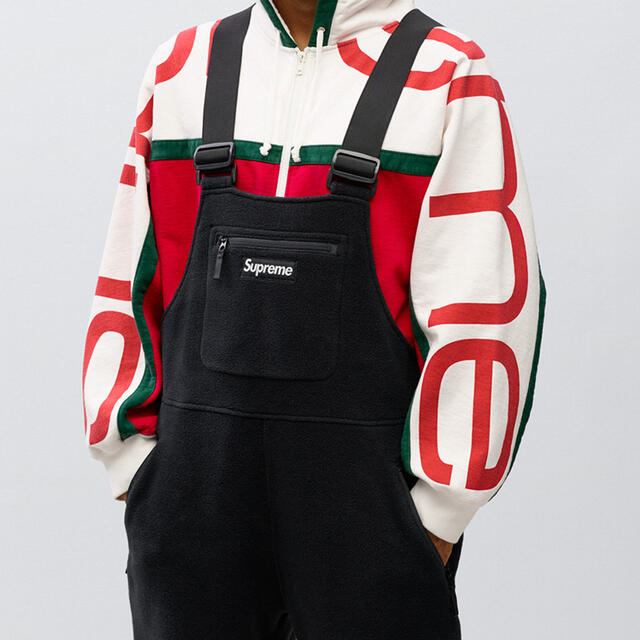 Supreme(シュプリーム)の黒 M supreme polartec overalls 新品 メンズのパンツ(サロペット/オーバーオール)の商品写真