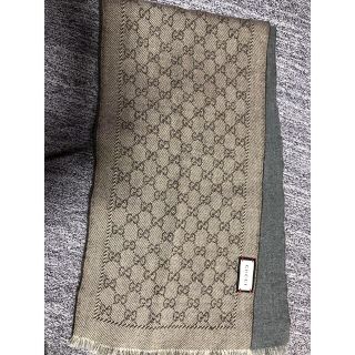 グッチ(Gucci)のGUCCI グッチ マフラー　ベージュ／グレー(マフラー)