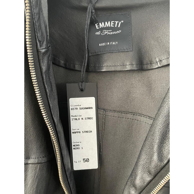 BEAMS(ビームス)のEMMETIレザーパーカーライダースJKT50ITALOイタロエンメティ メンズのジャケット/アウター(レザージャケット)の商品写真