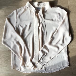オフィスカジュアルに★ボウタイブラウス★薄ベージュピンク（Mサイズ）(シャツ/ブラウス(長袖/七分))