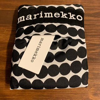 マリメッコ(marimekko)のマリメッコ　エコバッグ　トートバッグ　ラシィマット　ブラック　新型　新品未使用(エコバッグ)