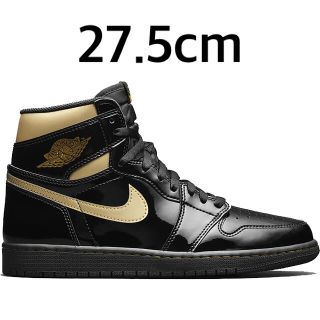 ナイキ(NIKE)のNIKE AIRJORDAN1 OG BLACK-METALIC GOLD(スニーカー)