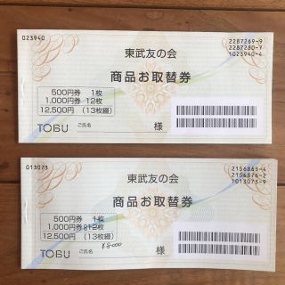 東武デパート商品券 20500円分-
