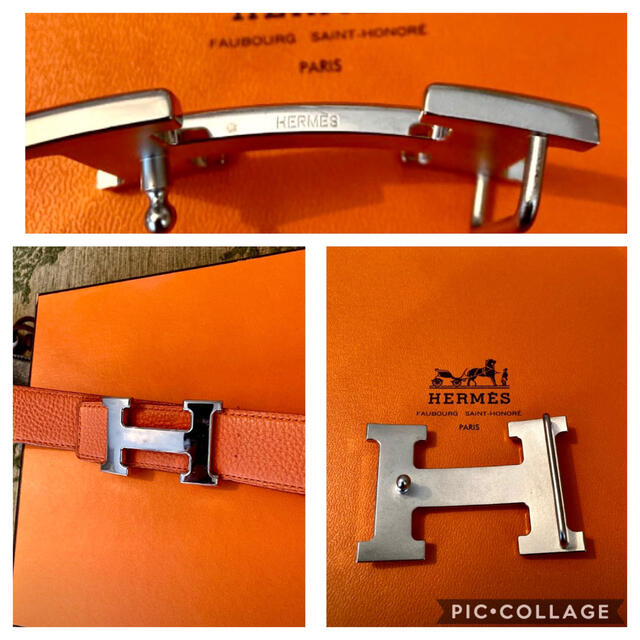 エルメスHERMES コンスタンス　リバーシブルベルト　エルメスオレンジと黒