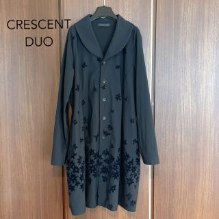 クレッシェント(CRESCENT)の黒ナイロンコート　ブラックフォーマルにも　CRESCENT DUO(トレンチコート)