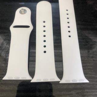 アップル(Apple)のapple watch 38mm 純正バンド 白(ラバーベルト)