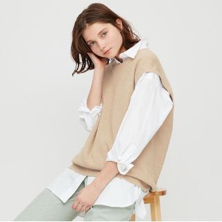 ユニクロ(UNIQLO)のUNIQLO オーバーサイズクルーネックベスト(ベスト/ジレ)