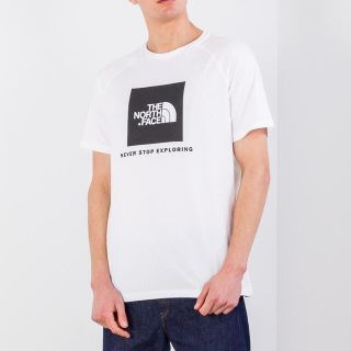 ザノースフェイス(THE NORTH FACE)の海外限定 ◆ノースフェイス boxロゴ ラグランTシャツ 白T ホワイト ◆(Tシャツ/カットソー(半袖/袖なし))