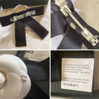 CHANEL - シャネル❤️2020カメリア付きリボンバレッタの通販 by らら