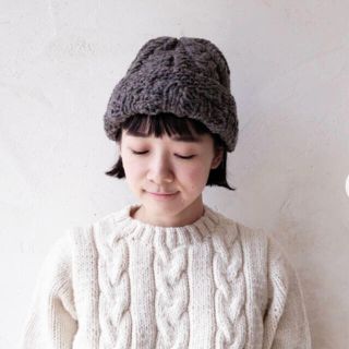 ネストローブ(nest Robe)のnest Robe ネストローブ ペルーウールハンドメイドニットワッチCAP(ニット帽/ビーニー)