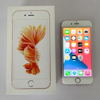 アイフォーン(iPhone)のiPhone 6s Rose Gold 64GB 箱付き(スマートフォン本体)