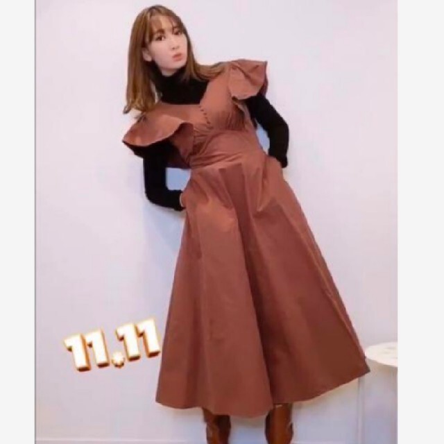 FRAY I.D(フレイアイディー)の*美品* Her lip to Deep V Back Long Dress レディースのワンピース(ロングワンピース/マキシワンピース)の商品写真