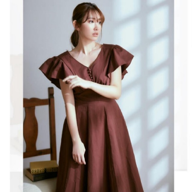 FRAY I.D(フレイアイディー)の*美品* Her lip to Deep V Back Long Dress レディースのワンピース(ロングワンピース/マキシワンピース)の商品写真