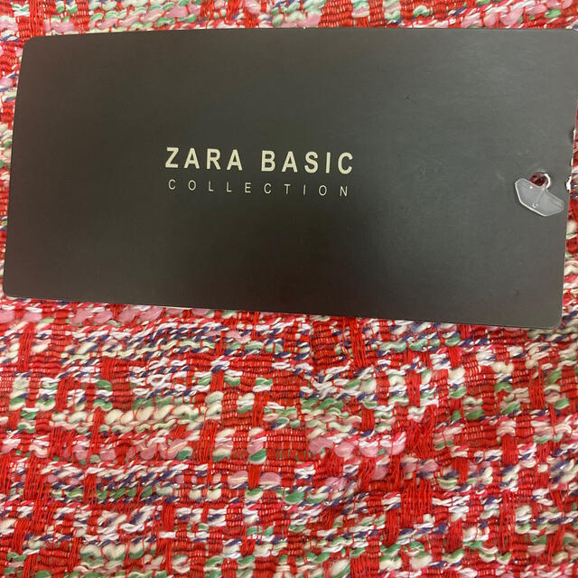 ZARA(ザラ)のZARA ツイード　赤スカート　タグ付き新品 レディースのスカート(ミニスカート)の商品写真