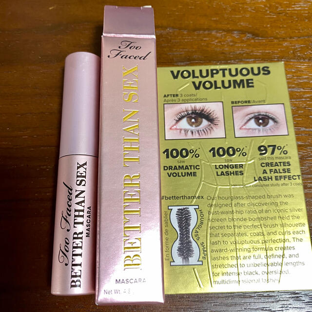 Too Faced(トゥフェイス)の新品未使用　Too Faced Better than sex ミニマスカラ コスメ/美容のベースメイク/化粧品(マスカラ)の商品写真