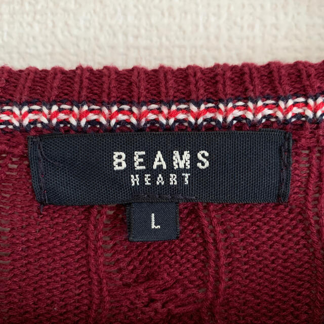 BEAMS(ビームス)のBEAMS HEART ニット（色：ワインレッド） メンズのトップス(ニット/セーター)の商品写真