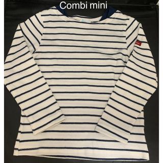 コンビミニ(Combi mini)のcombo mini ホワイトネイビーボーダー 長袖 Tシャツ 100cm(Tシャツ/カットソー)