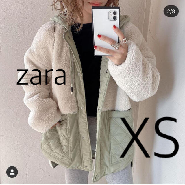 ZARA キルティングボア生地ジャケット　XS