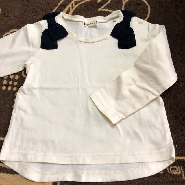 Branshes(ブランシェス)のブランシェス　肩にリボン♡ 100サイズ キッズ/ベビー/マタニティのキッズ服女の子用(90cm~)(Tシャツ/カットソー)の商品写真