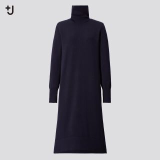 ユニクロ(UNIQLO)のユニクロ　ジルサンダー　+J メリノブレンドAラインワンピース　XS(ひざ丈ワンピース)