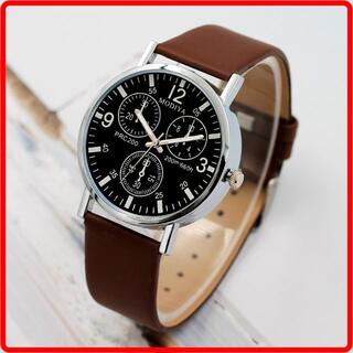【海外限定】レロジオ クォーツ 腕時計 メンズ用 茶色(腕時計(アナログ))