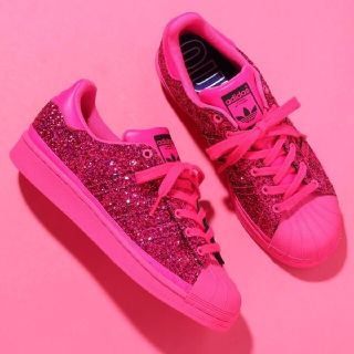 アディダス(adidas)のadidas ラメ キラキラ GLITTER SUPER STAR PINK (スニーカー)