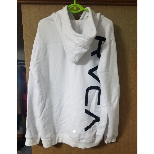 RVCA パーカー L 白 ビッグシルエット ビッグロゴ ルーカ ROXY