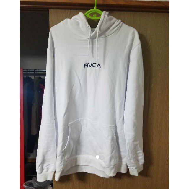 RVCA パーカー L 白 ビッグシルエット ビッグロゴ ルーカ ROXY