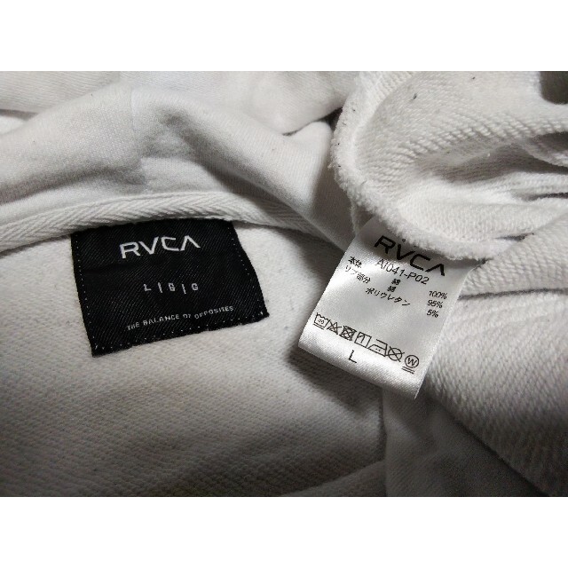 RVCA パーカー L 白 ビッグシルエット ビッグロゴ ルーカ ROXY