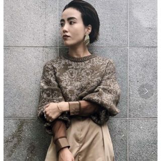 アメリヴィンテージ(Ameri VINTAGE)のAMERI  DAMASK JACQUARD KNIT(ニット/セーター)