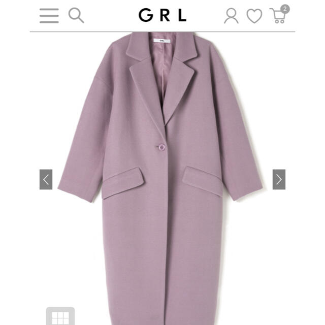 GRL(グレイル)のGRLポケット付きオーバーサイズロングコート レディースのジャケット/アウター(ロングコート)の商品写真