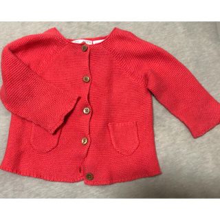 ザラキッズ(ZARA KIDS)のZARA baby ★ニット カーディガン 赤 80cm(カーディガン/ボレロ)