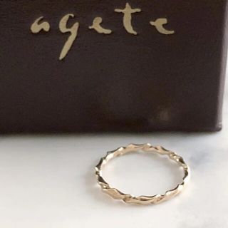 アガット(agete)の美品 agete アガット K10 デザインピンキーリング(リング(指輪))