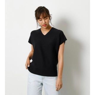 アズールバイマウジー(AZUL by moussy)のAZUL BY MOUSSY　LOOSE PANEL KNIT TOP(ニット/セーター)