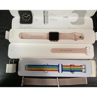 アップルウォッチ(Apple Watch)のApple Watch 3 RoseGold アップルウォッチ 38mm(腕時計(デジタル))