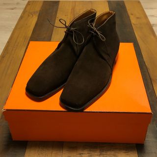 エルメス(Hermes)のエルメス HERMES  デザートブーツ ヌバック  40-1/2(ブーツ)