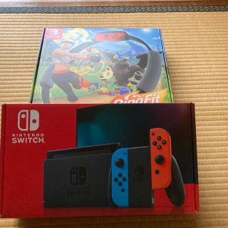 ニンテンドースイッチ(Nintendo Switch)の任天堂Switch ネオン＆リングフットアドベンチャーセット(家庭用ゲーム機本体)