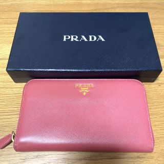 プラダ(PRADA)のPRADA サフィアーノピンク長財布(財布)